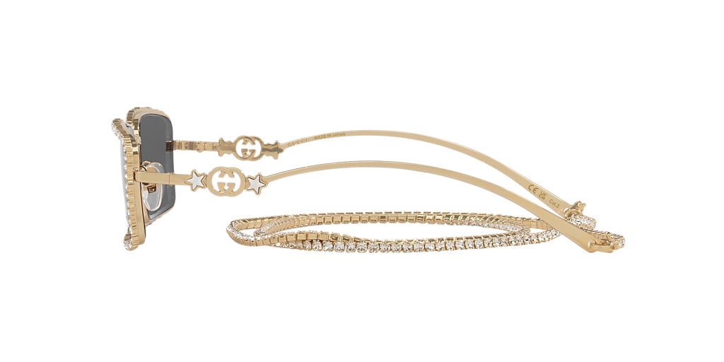 Gucci GG1568S Chain Sunglasses in Gold Crystal