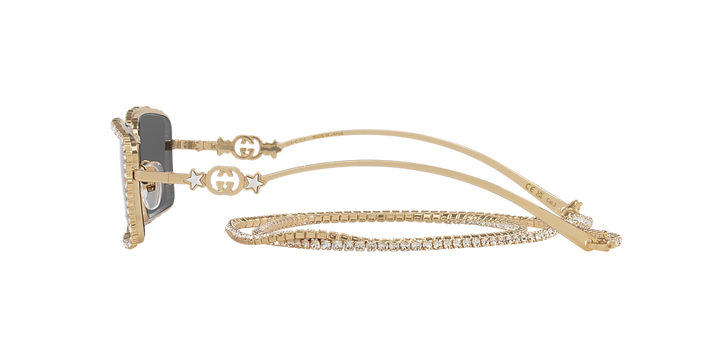Gucci GG1568S Chain Sunglasses in Gold Crystal