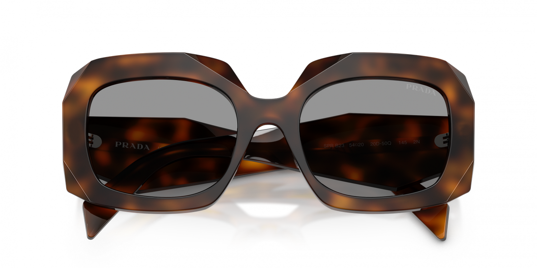 Prada PR B23S Thick Rim Sunglasses in Brown