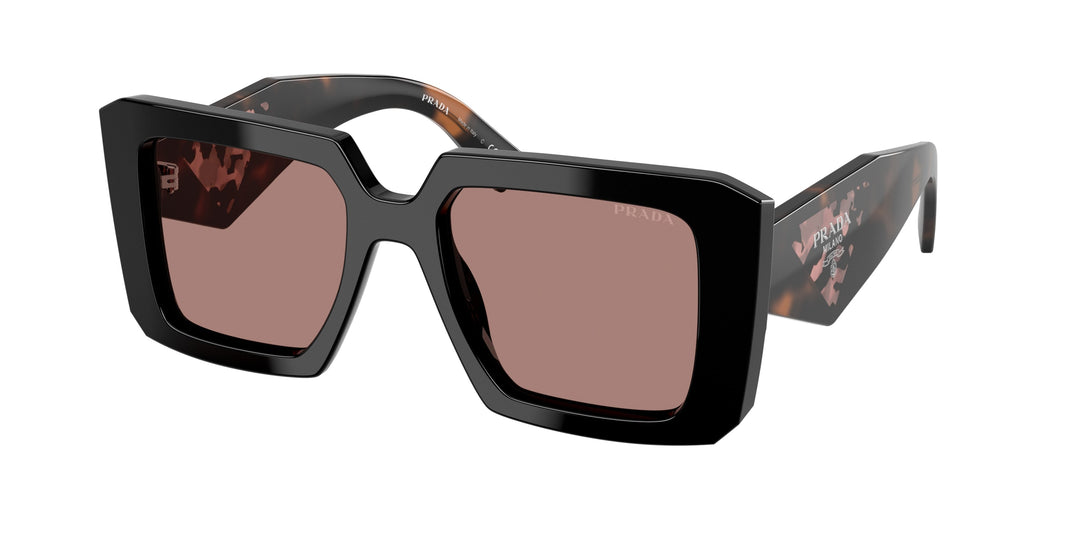 Prada PR23YS sunglasses with dark black-brown frame and tinted brown lenses