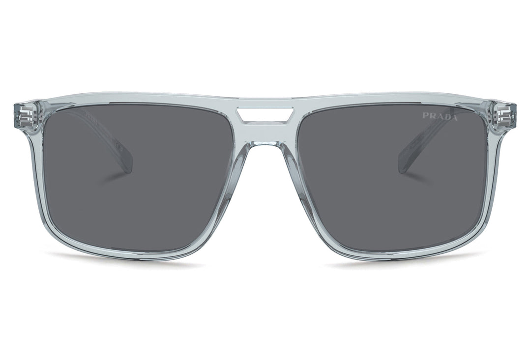 Prada PR A22SF Unisex Aviator Sunglasses in Transparent Azure