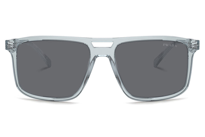 Prada PR A22SF Unisex Aviator Sunglasses in Transparent Azure