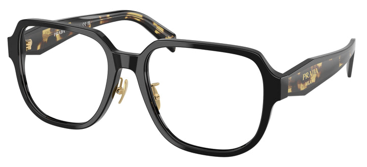 Prada PR B07VD Eyeglasses Frames in Black Havana