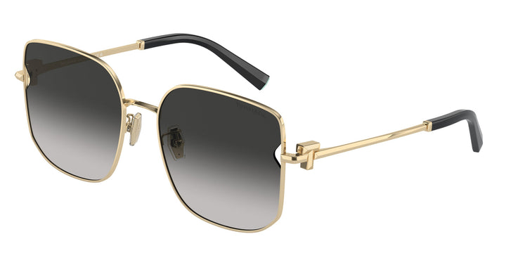Tiffany &amp; Co TF3105D Square Sunglasses in Gold Grey