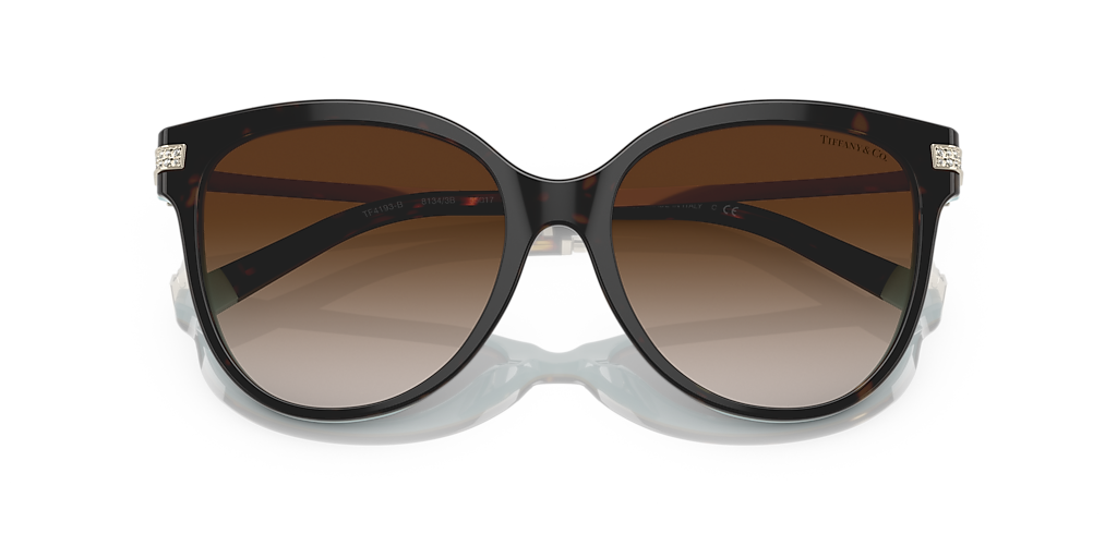 Tiffany &amp; Co TF4193B Cat Eye Sunglasses in Havana Brown