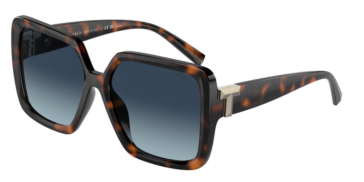 Tiffany &amp; Co TF4206U Square Sunglasses in Polarized Havana Brown
