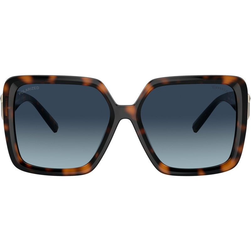 Tiffany &amp; Co TF4206U Square Sunglasses in Polarized Havana Brown