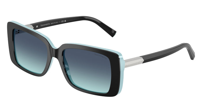 Tiffany &amp; Co TF4249 Rectangular Sunglasses in Black Blue