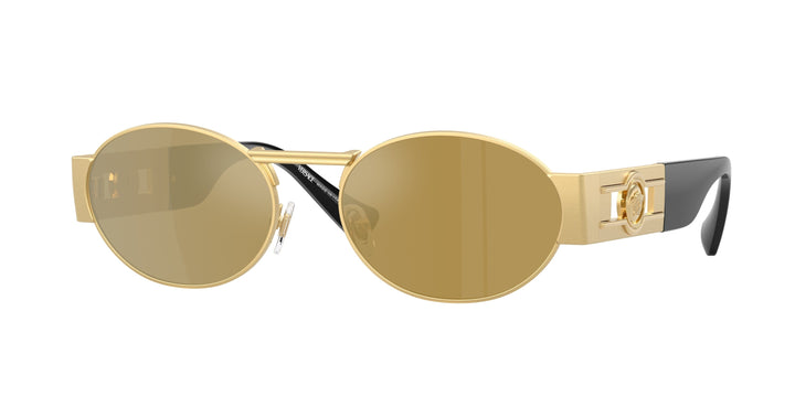 Versace VE2264 Oval Sunglasses in Gold Mirror