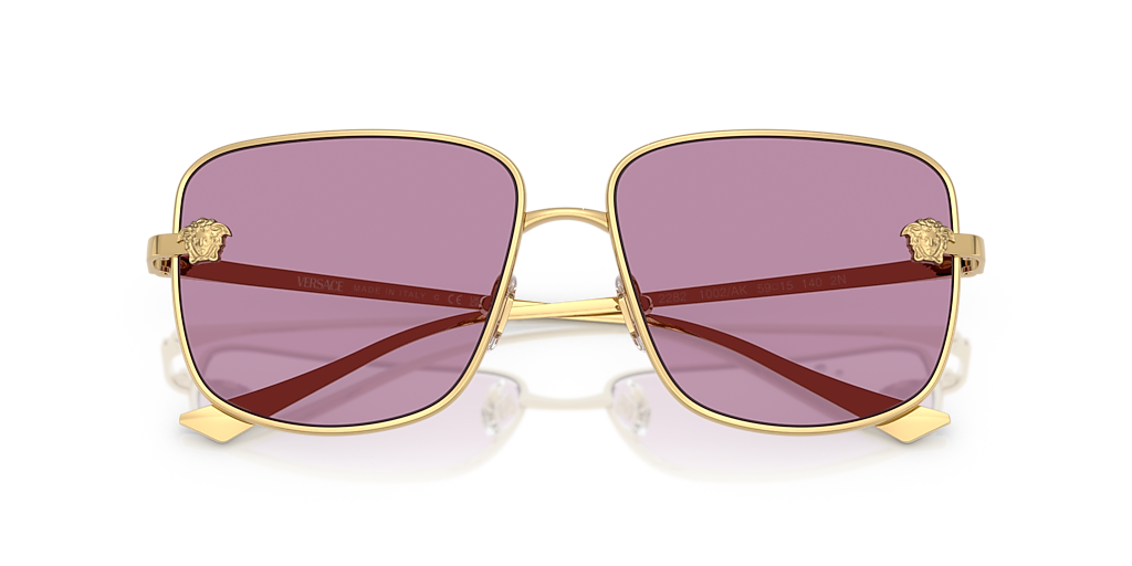 Versace VE2282 Square Sunglasses in Gold Pink