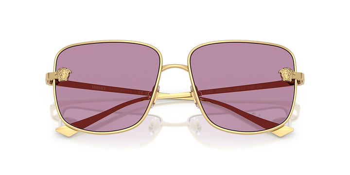 Versace VE2282 Square Sunglasses in Gold Pink