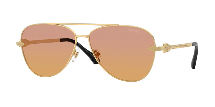 Versace VE2283 Aviator Sunglasses in Gold Pink