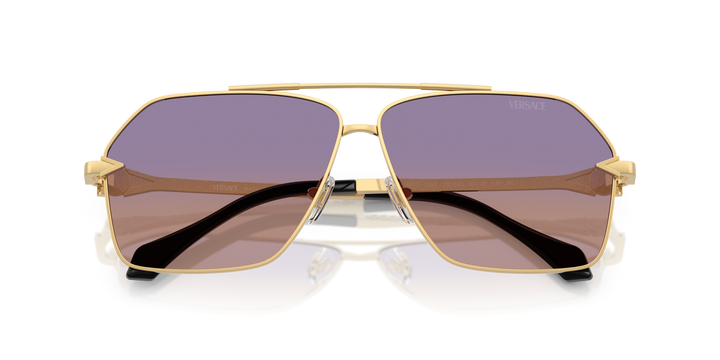 Versace VE2284 Avanti Aviator Sunglasses in Purple Gradient