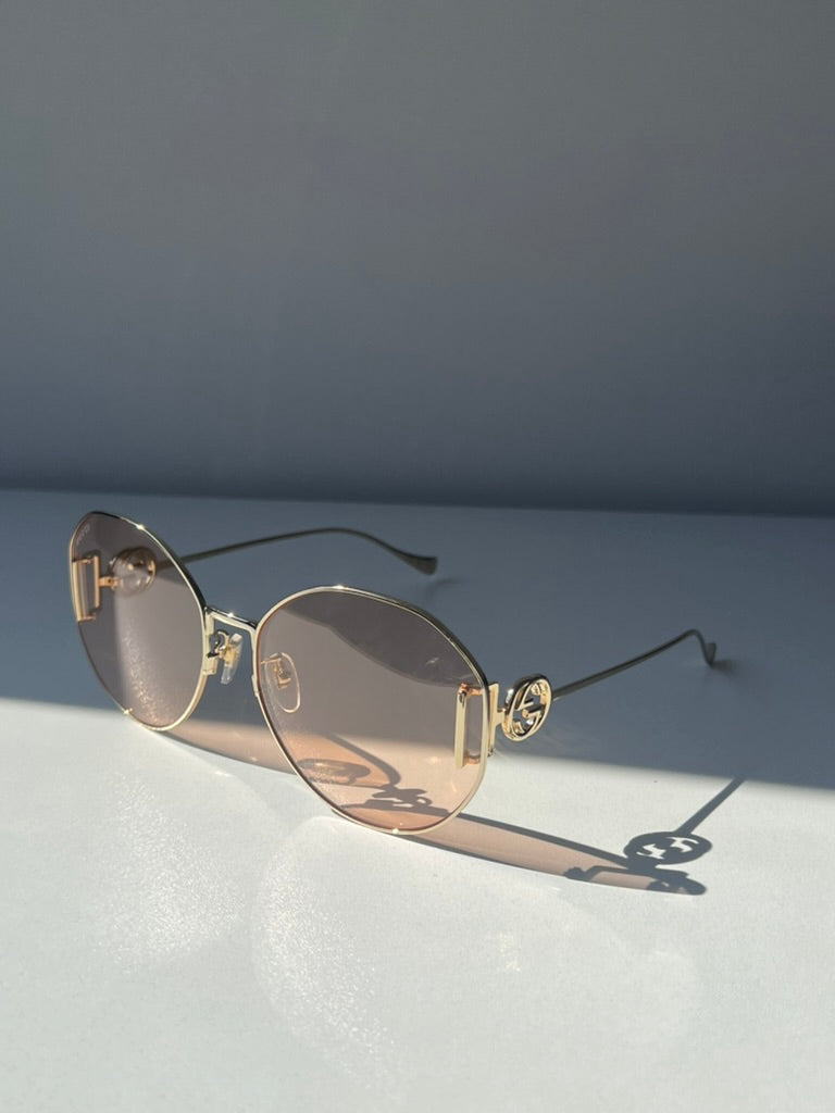 Gafas de sol Gucci GG1207SA dorado gris