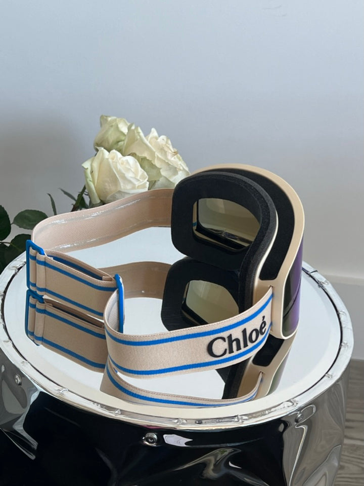 Chloe CH0072S Ski Mask in Ivory Blue Lens