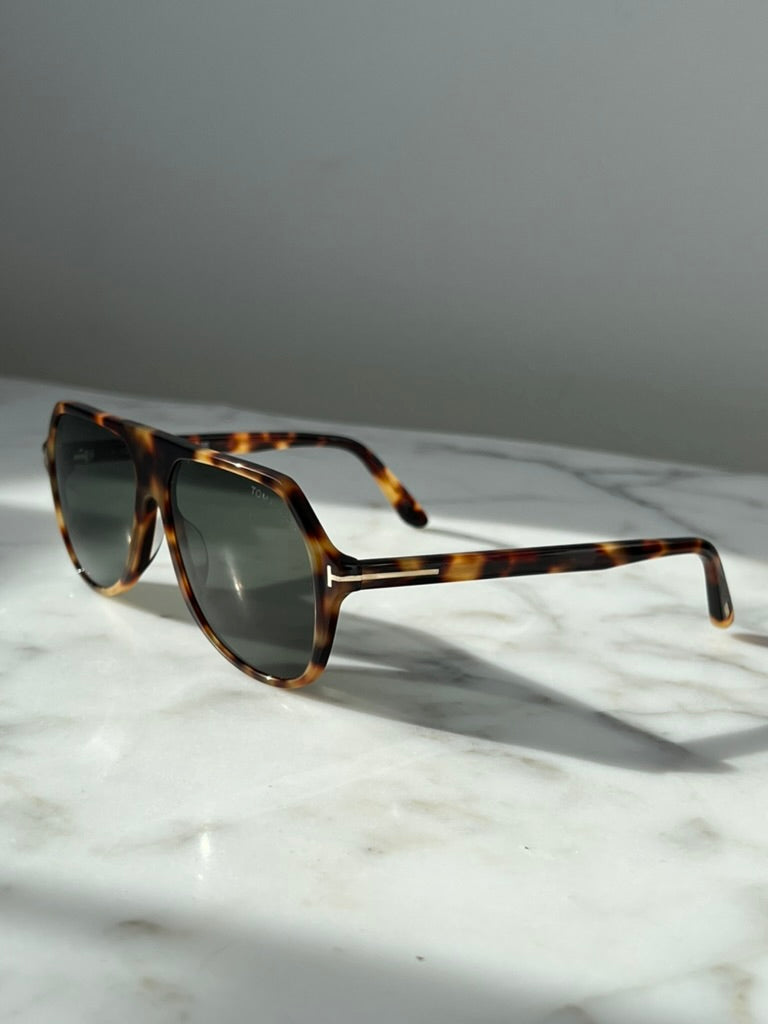 Tom Ford Hayes FT0934 Havana Aviator Sunglasses | Designer Daydream