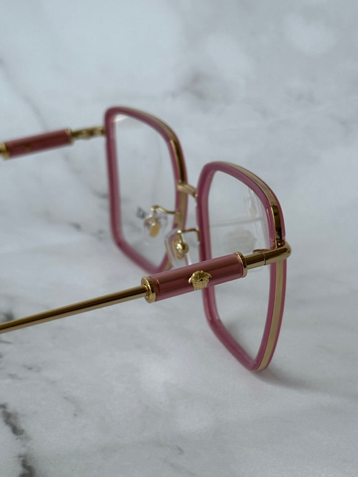 Versace VE1294D Pink Metal Square Frames