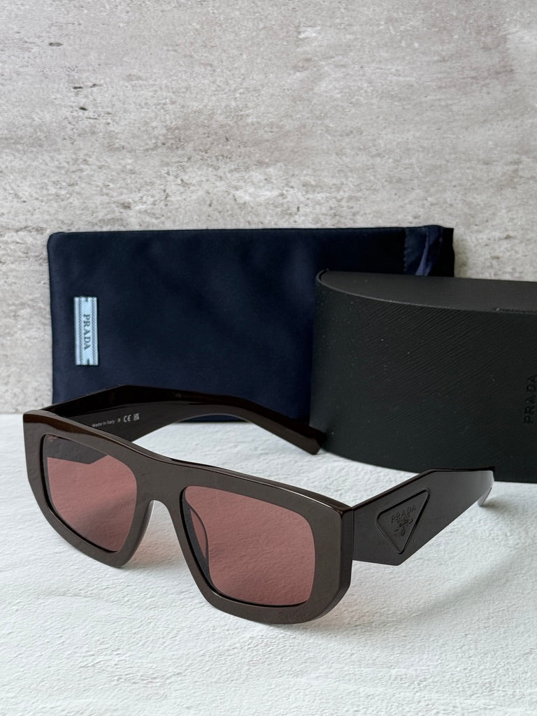 Prada PR D04SU Aviator Sunglasses in Burgundy