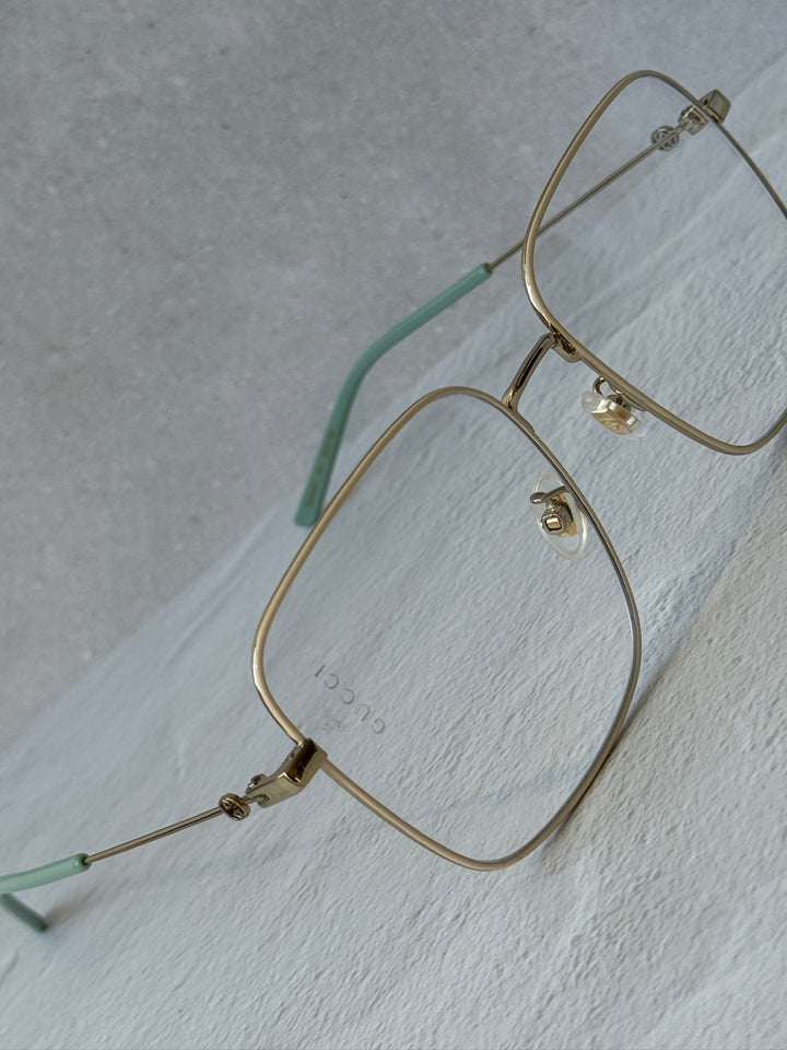 Gucci GG0445O Eyeglasses Frames in Gold Blue