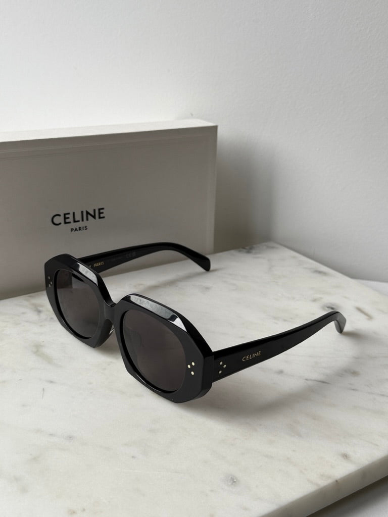 Celine CL40319F Black 3 Dots Geometric Sunglasses