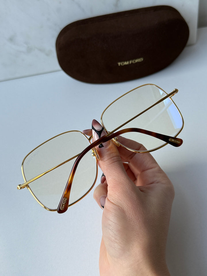 Tom Ford FT6048-B Gold Oversized Bluelight Frames