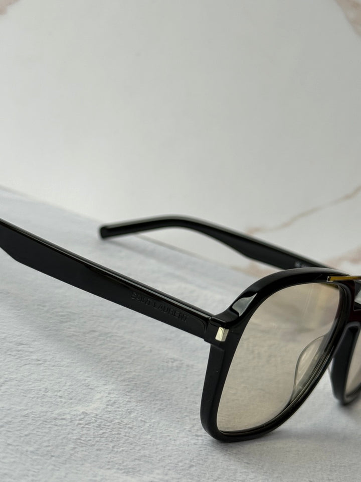 Saint Laurent SL545 Aviator Sunglasses in Black Yellow