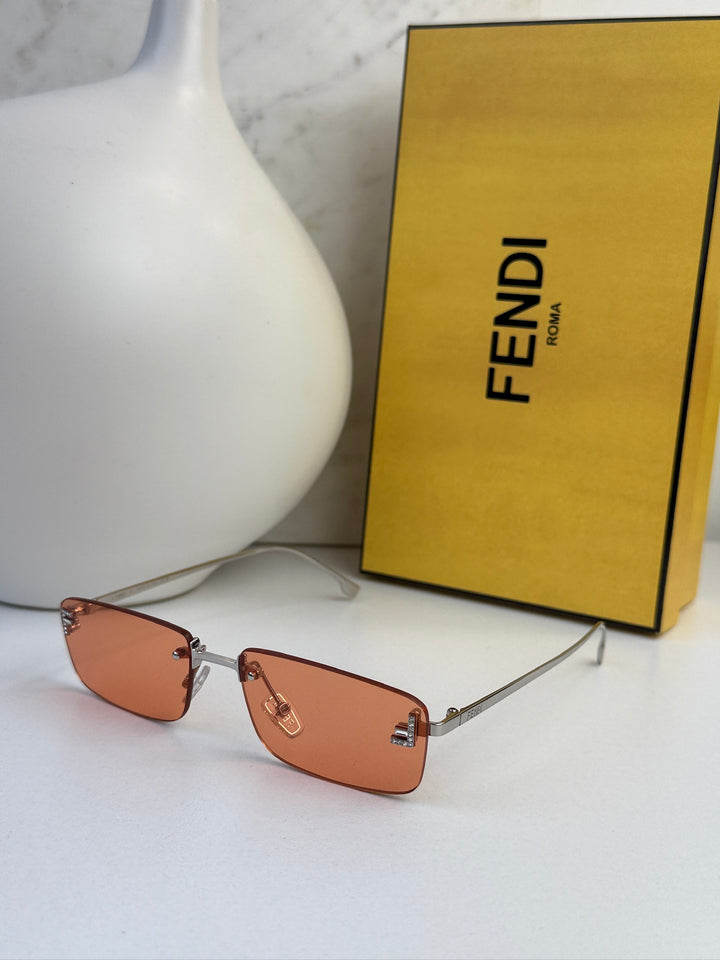 Fendi First FE4172US Rimless Sunglasses in Orange