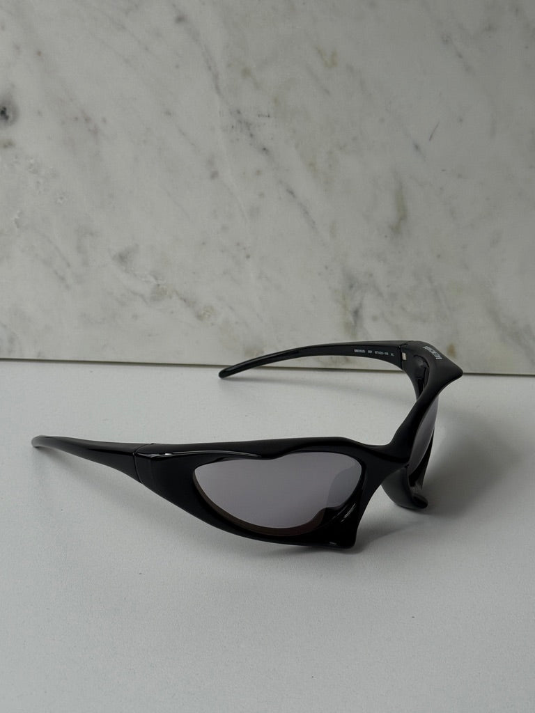 Balenciaga BB0352S Sunglasses in Black Mirror