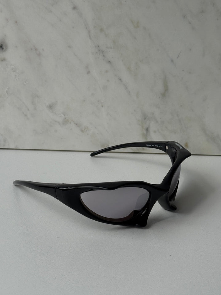 Balenciaga BB0352S Sunglasses in Black Mirror