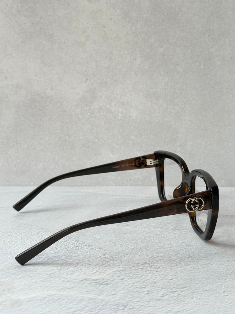 Gucci GG2028O Cat Eye Eyeglasses Frames in Havana Brown