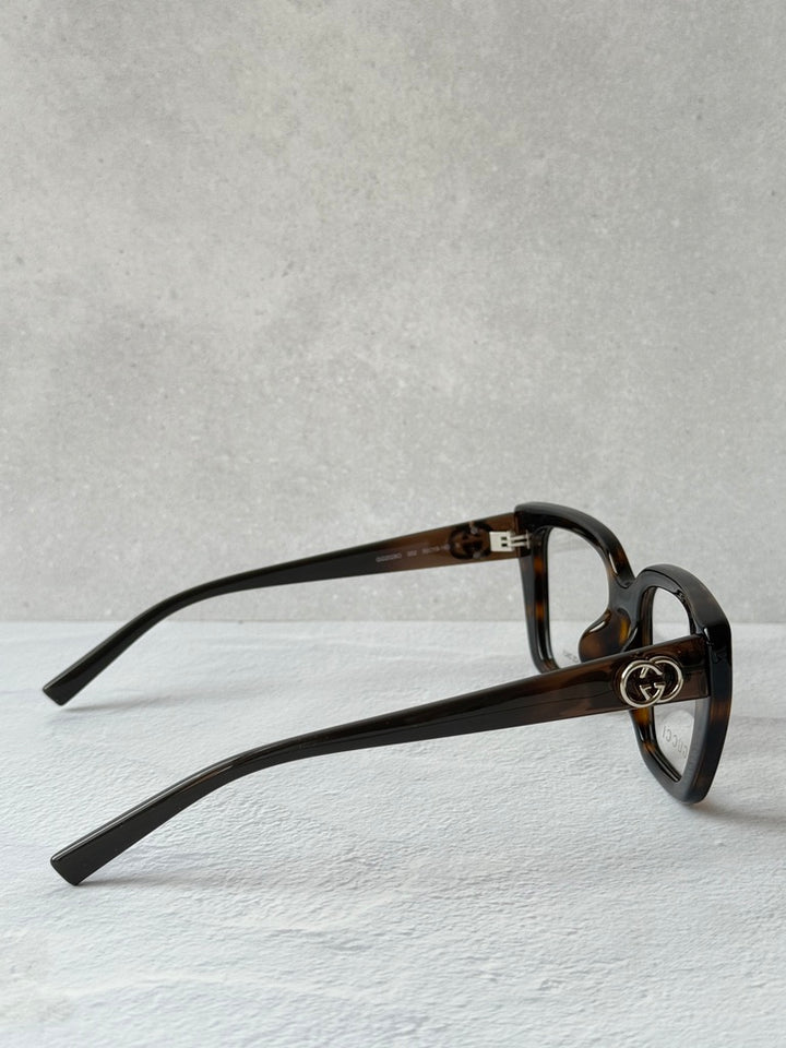 Gucci GG2028O Cat Eye Eyeglasses Frames in Havana Brown