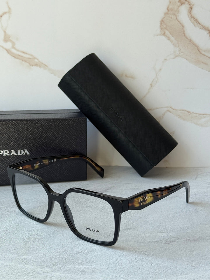 Prada PR B03V Eyeglasses Frames in Black Tortoise