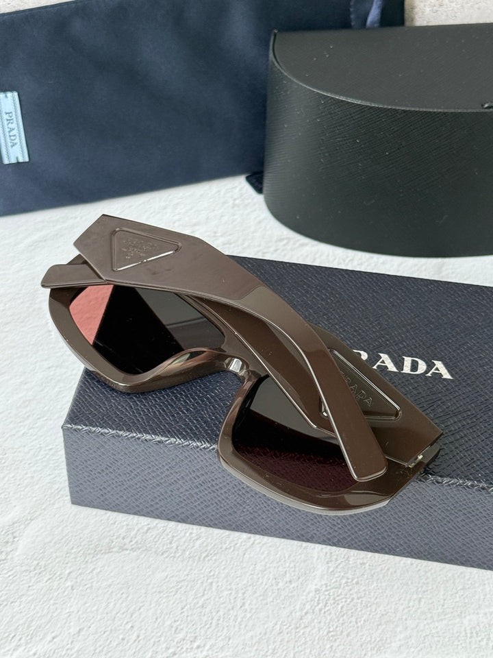 Prada PR D04SU Aviator Sunglasses in Burgundy