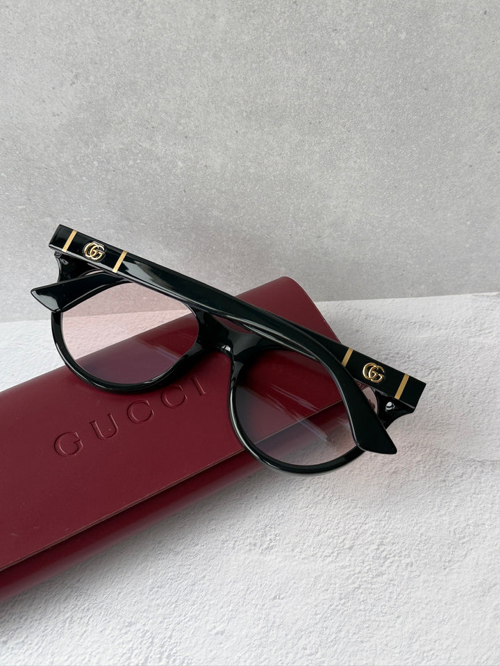 Gucci GG0763S Marmont Cat Eye Sunglasses in Black Photochromic Lens