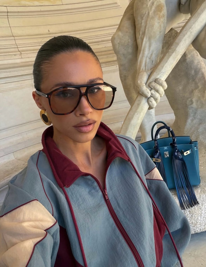 Saint Laurent SL596 Dune Sunglasses in Havana Brown