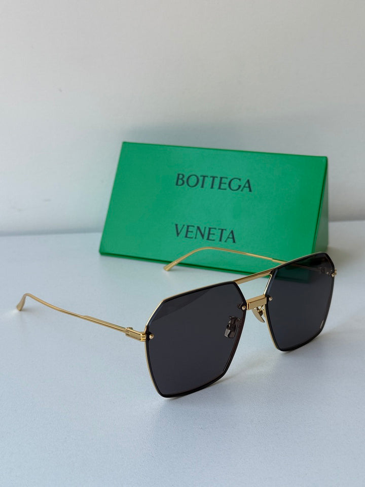 Bottega Veneta BV1045S Minimalist Aviator Sunglasses