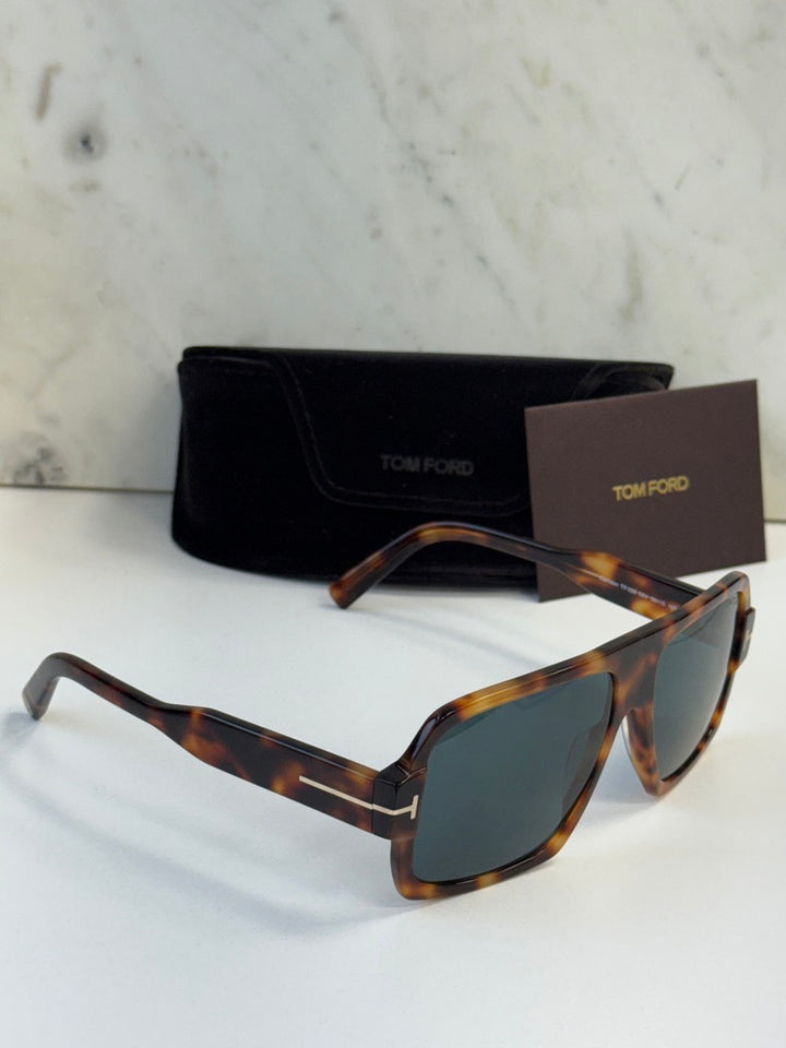 Tom Ford Camden FT0933 Havana Brown Aviator Sunglasses