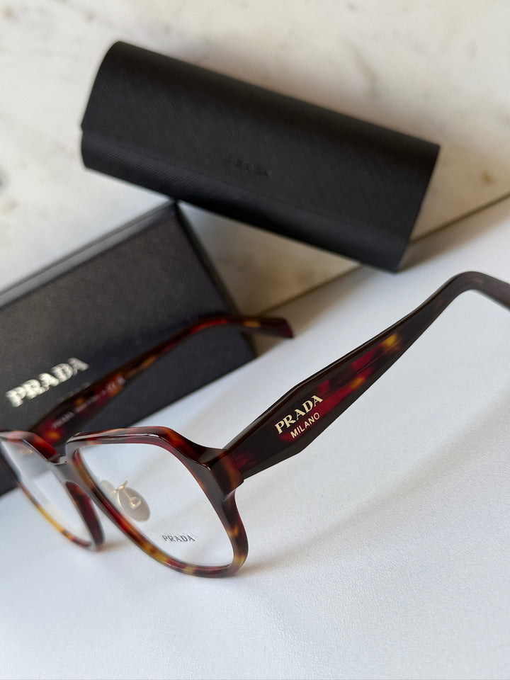 Prada PR B07VD Eyeglasses Frames in Poppy Tortoise