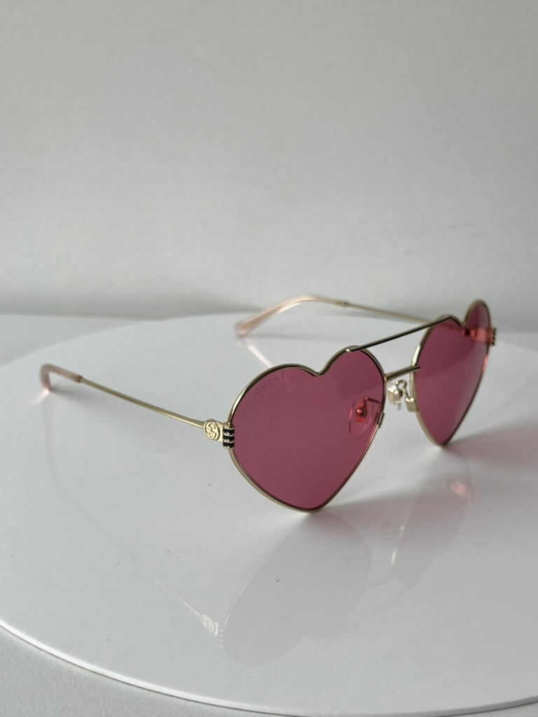 Gucci GG1283S Pink Heart Sunglasses – Designer Daydream