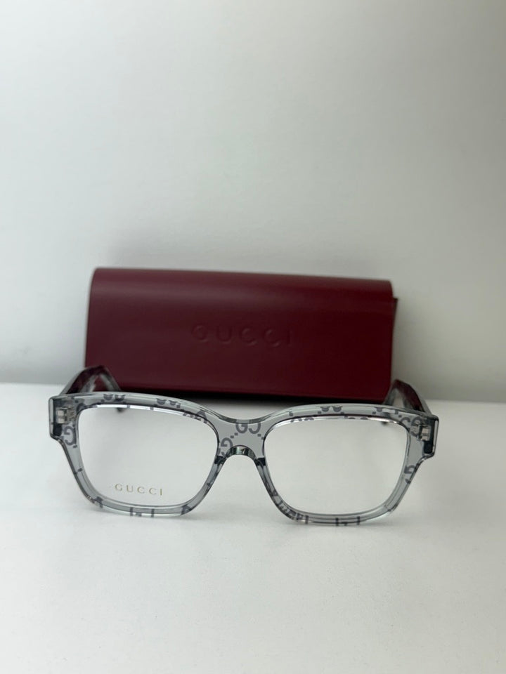 Gucci GG1428O Unisex Frames in Grey Monogram