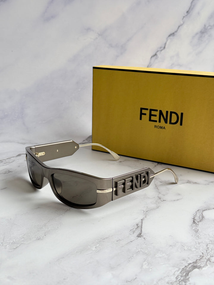 Fendi FE40120I Fendigraphy Bronze Wrap Sunglasses