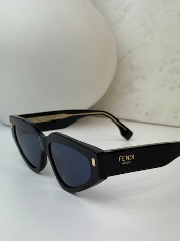 Fendi FE40163U Black Cat Eye Sunglasses