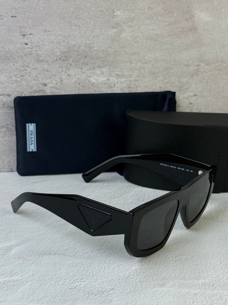 Prada PR D04SU Aviator Sunglasses in Black