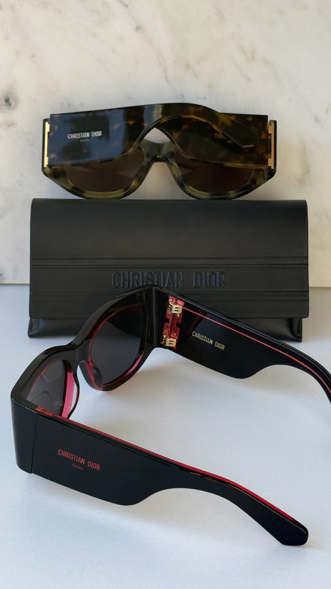 Dior DiorNuit S1I Oversized Sunglasses in Black Pink