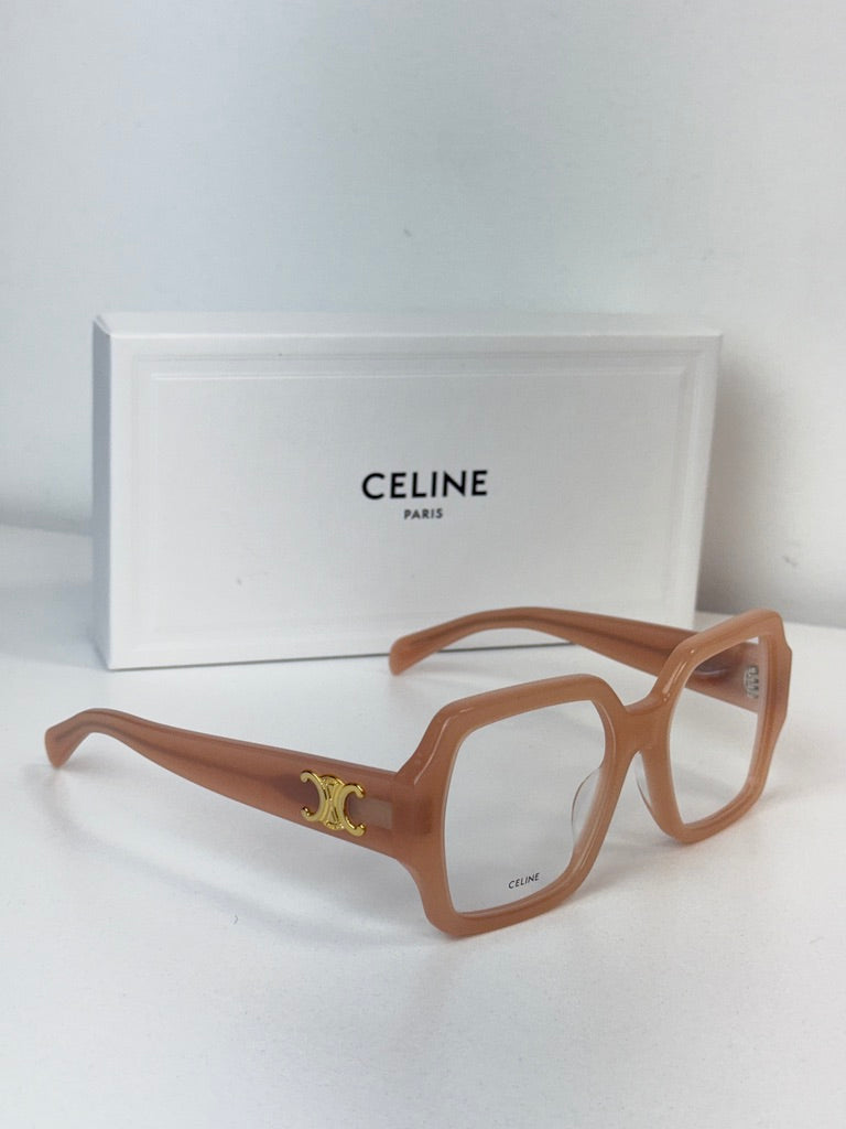 Celine CL50131I Triomphe Square Eyeglasses Frames in Pink