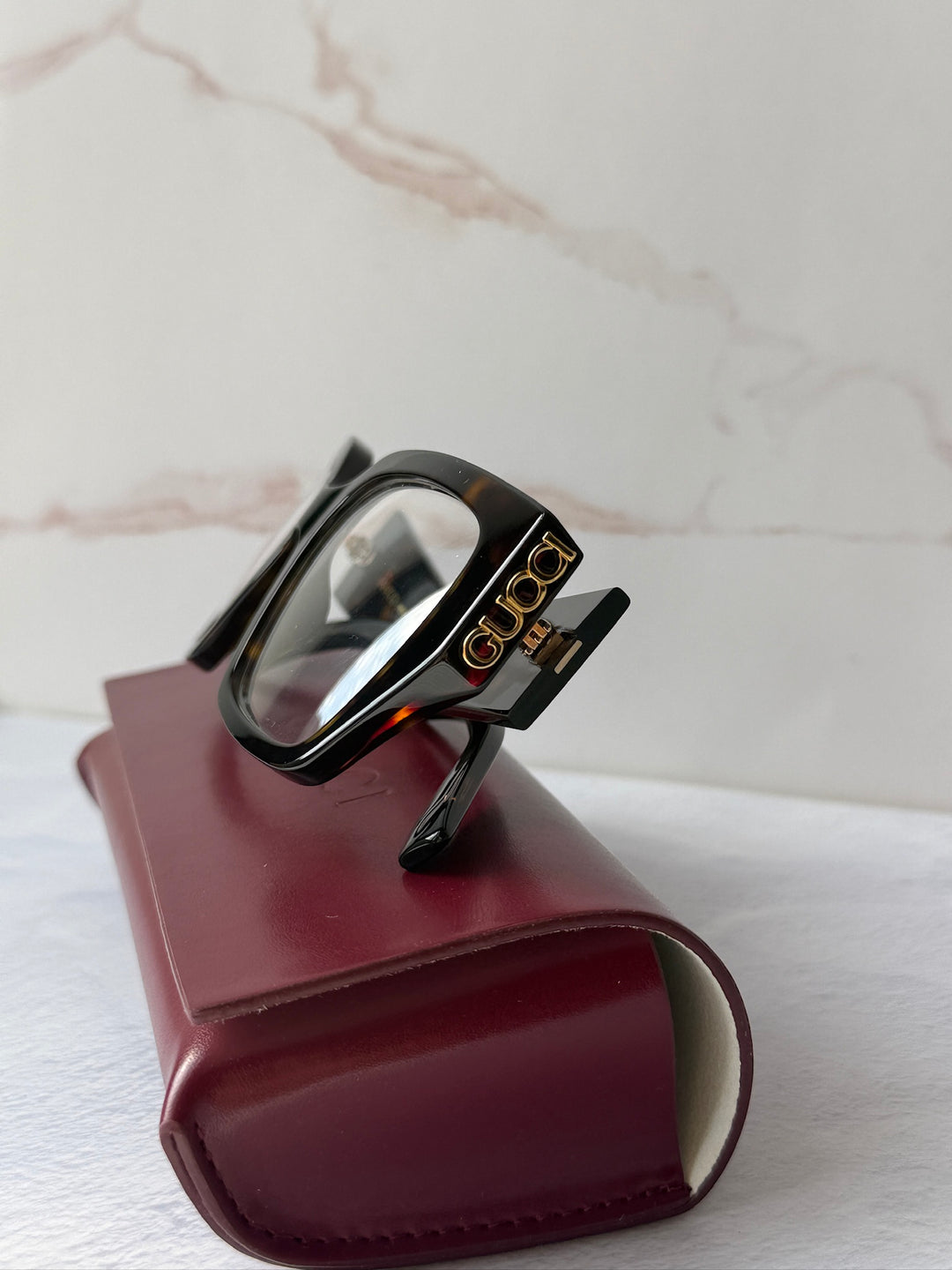 Gucci GG2042O Square Frames in Havana Brown