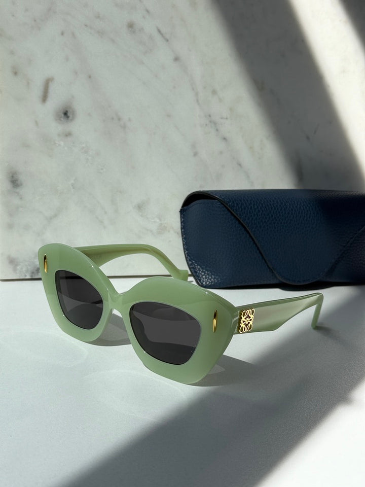 Loewe LW40127I Anagram Sunglasses in Light Green