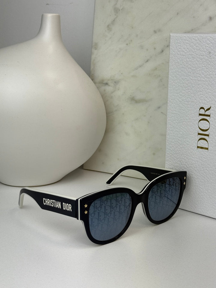 Dior Pacific B2I Rounded Sunglasses in Blue Mirror