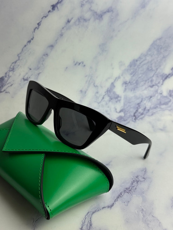 Bottega Veneta BV1121S Black Cat Eye Sunglasses