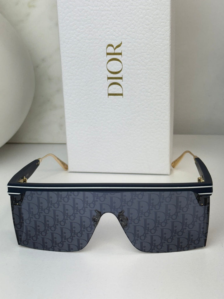 Dior DiorClub M1U Mask Sunglasses in Navy Blue Mirror